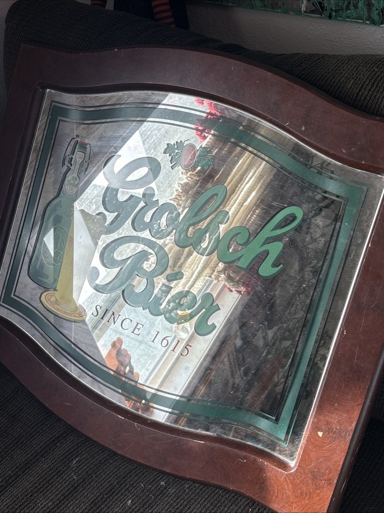 VINTAGE Grolsch Bier Mirror Sign