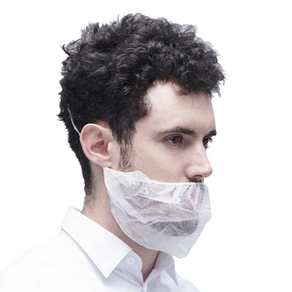 ProtectX Disposable Beard Covers Protector, Disposable Bouffant Beard Net 19x...