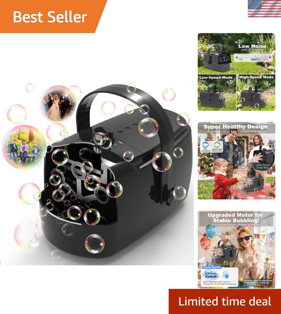 Automatic Bubble Machine with 18000+ Bubbles/Min - Perfect Party Entertainment