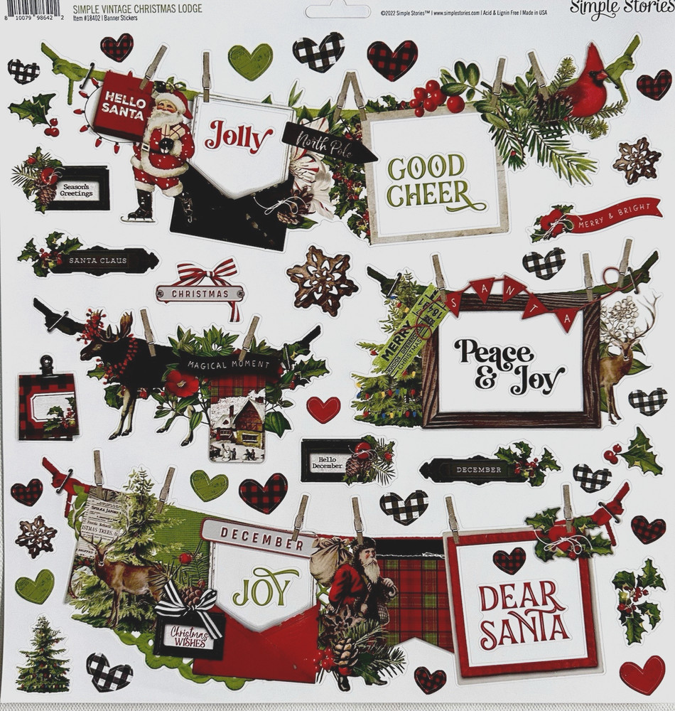 NEW SET! (B) SIMPLE STORIES STICKER SHEETS (17 sheets) Save 70%