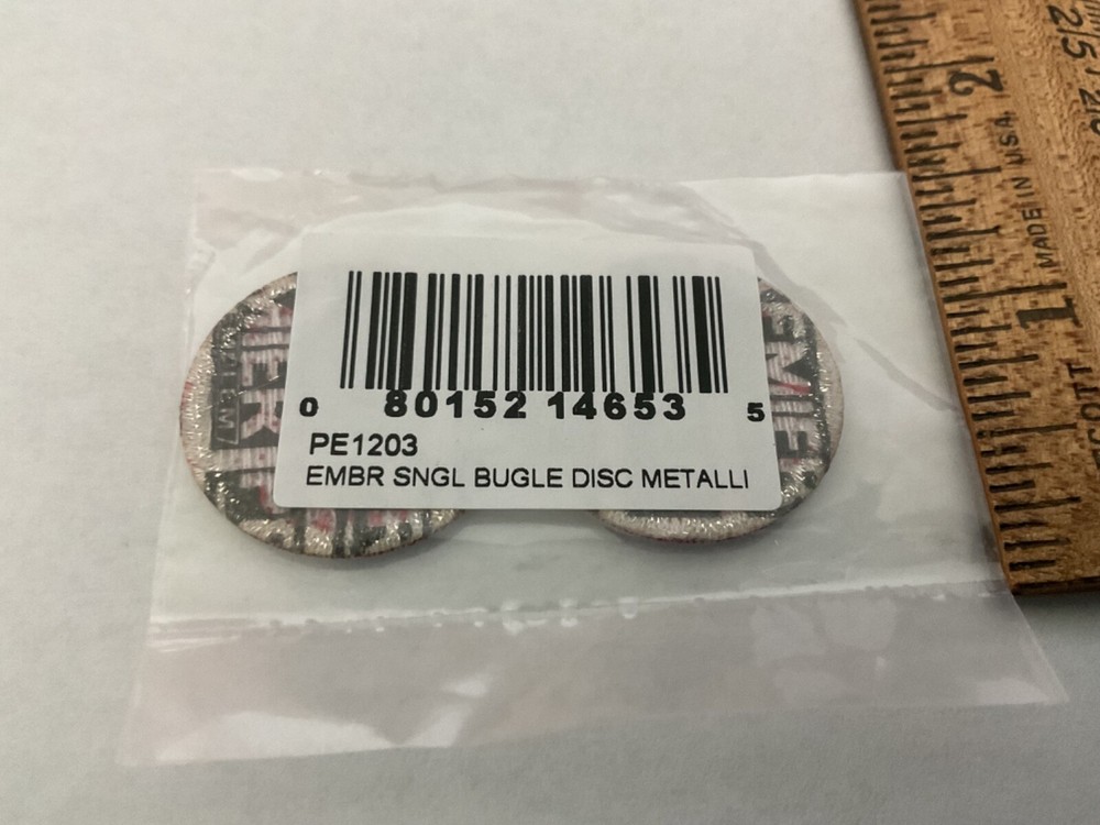 Fire Lieutenant collar bugles Red Embroidery/Silver thread 1 bugle 1”inch