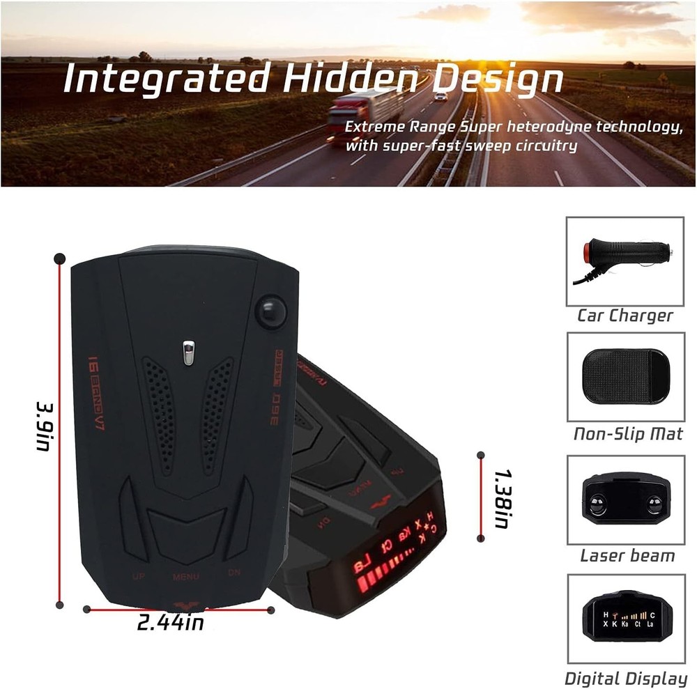 Newly Driving Aids with Mute Memory, City/Highway Mode, Long Range Tracking, Led