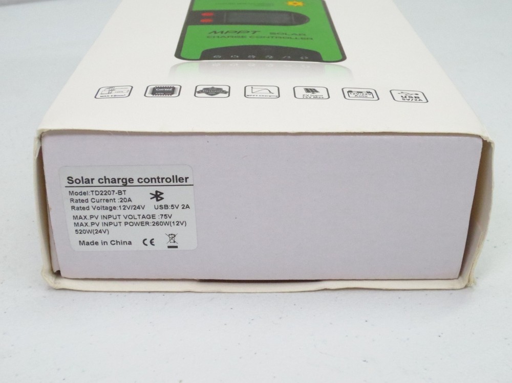 MPPT 20A Solar Charge Controller TD2207-BT