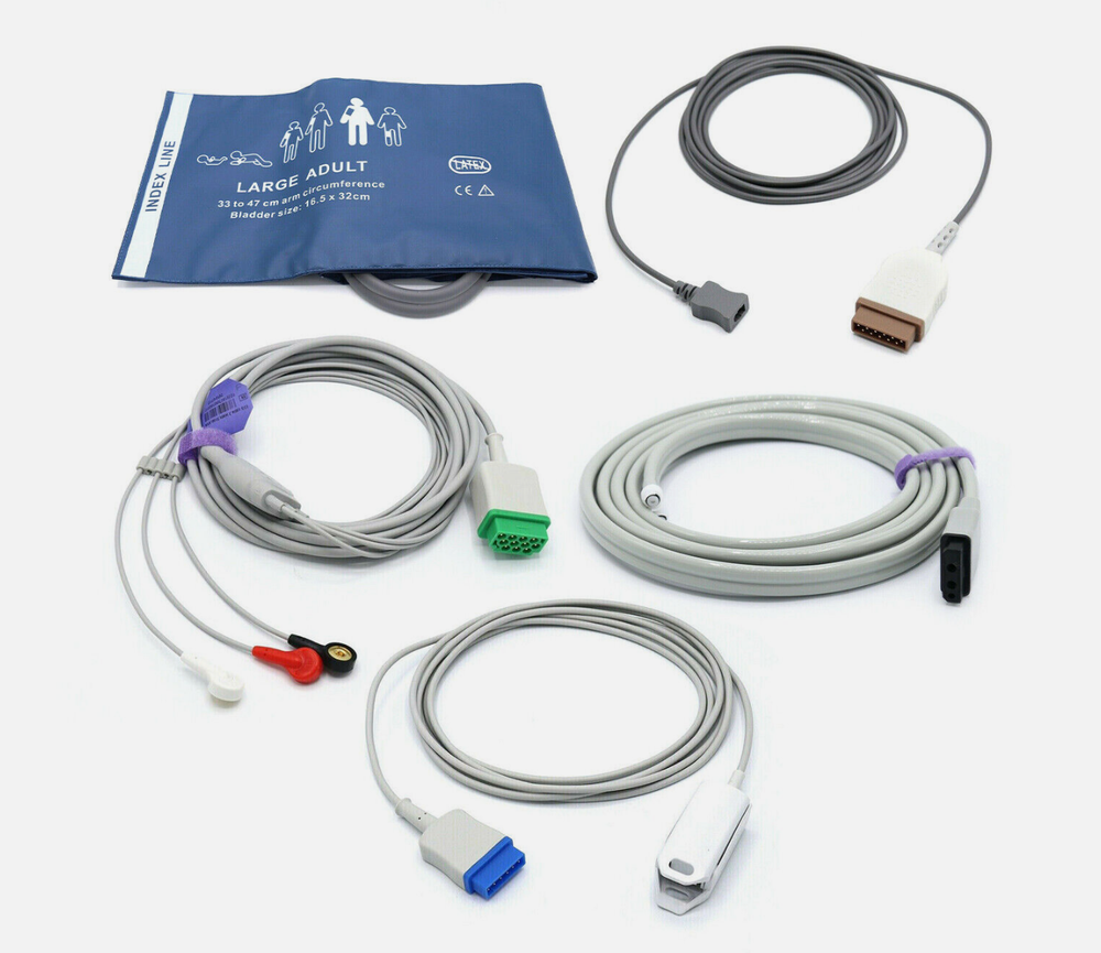 GE PDM Module Bundle - Masimo Spo2, Cuff, Hose, ECG, Temperature - USA