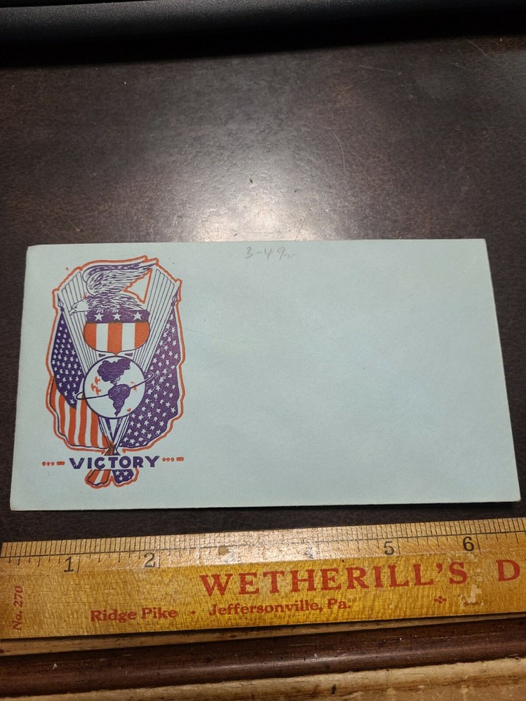 Vintage World War 2 Patriotic Envelope Victory