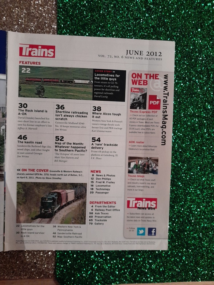 Trains Magazine Lot 7 Issues