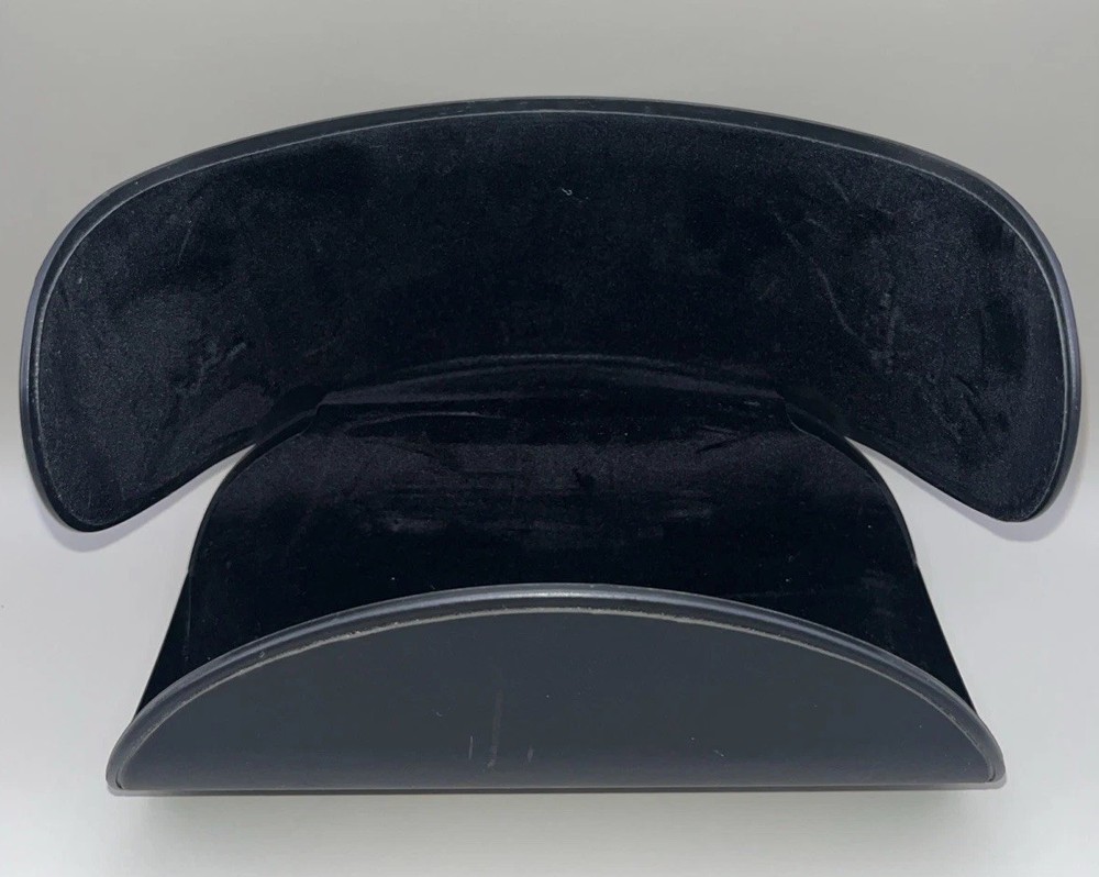 Armani Exchange Black Hard Shell Eyeglass Case AX Logo Clamshell Protector