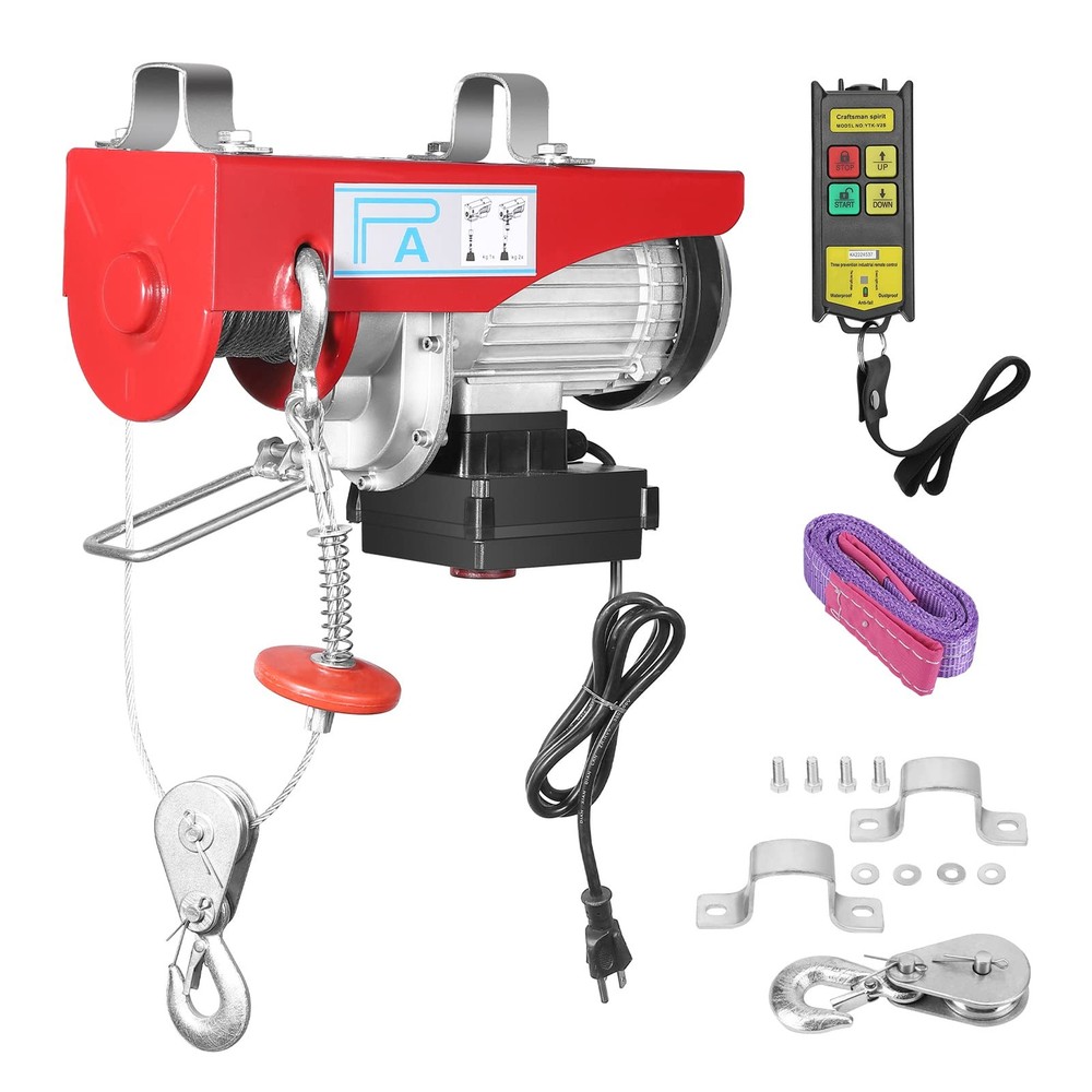 880 Lbs Wireless Automatic Electric Cable Hoist 110V for Heavy Lifting,Workshop