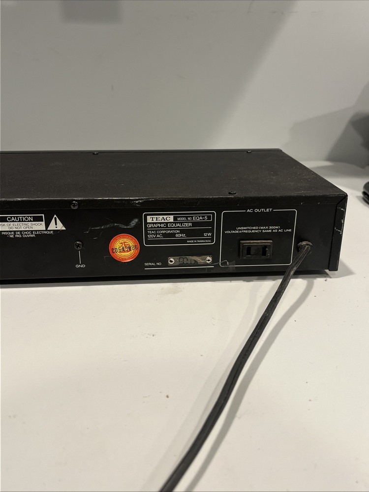 TEAC EQA-5 10-Band Stereo Graphic Equalizer - Used, Powers On