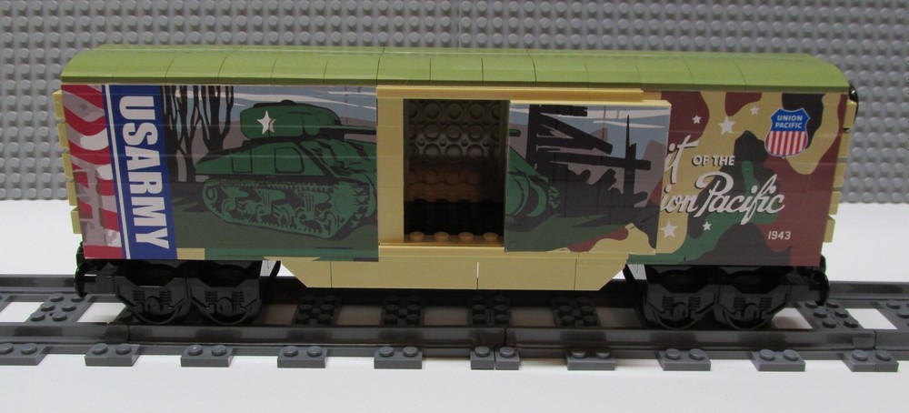 Custom Train Union Pacific Army Boxcar -PLEASE READ ITEM DESCRIPTION-