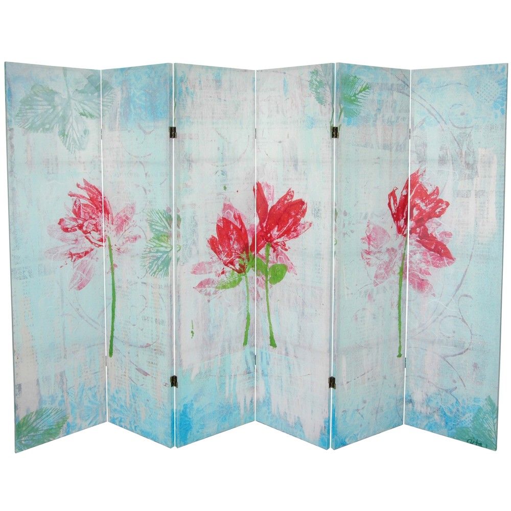 5 1/4 ft. Spring Morning Canvas Room Divider 6 Panel