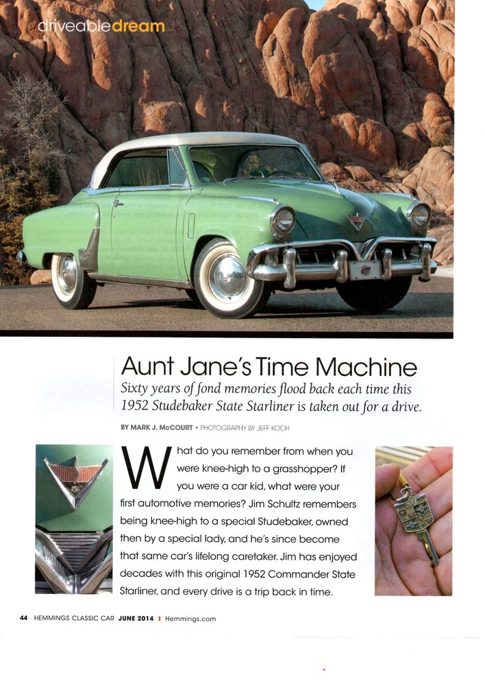 1952 STUDEBAKER STATE STARLINER  ~  GREAT 4-PAGE ARTICLE / AD