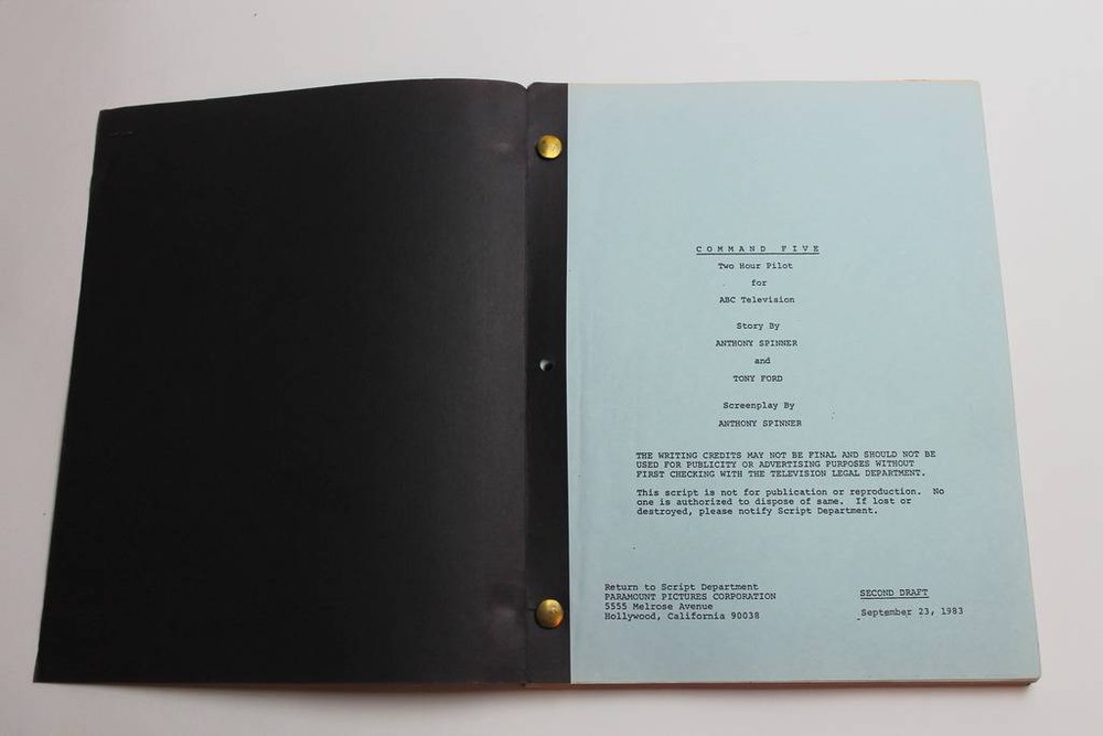 COMMAND 5 / Anthony Spinner 1983 Screenplay, Wings Hauser & John Matuszak