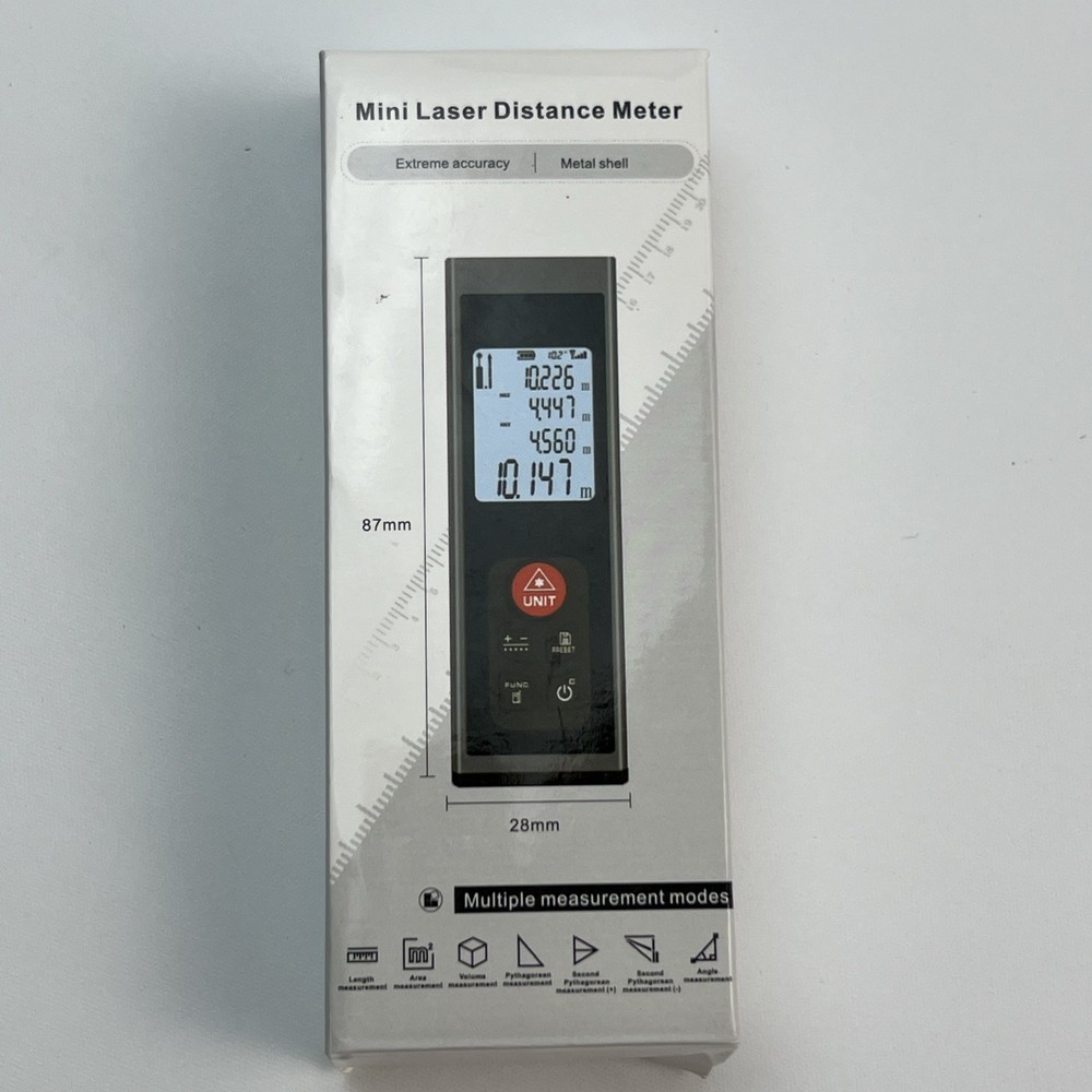 60M Digital LCD Laser Distance Meter Rangefinder Mini Rechargeable Tool Handheld