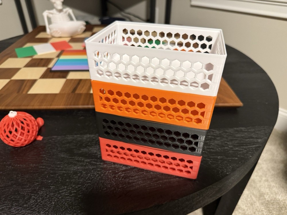 Homemade Plastic Stackable Into The Lock Trays Set Of Four