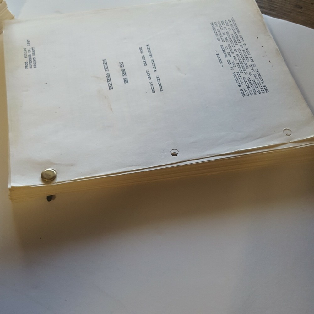 The Hard Way Movie Screenplay Script Daniel Pyne 1987 Universal Michael J. Fox