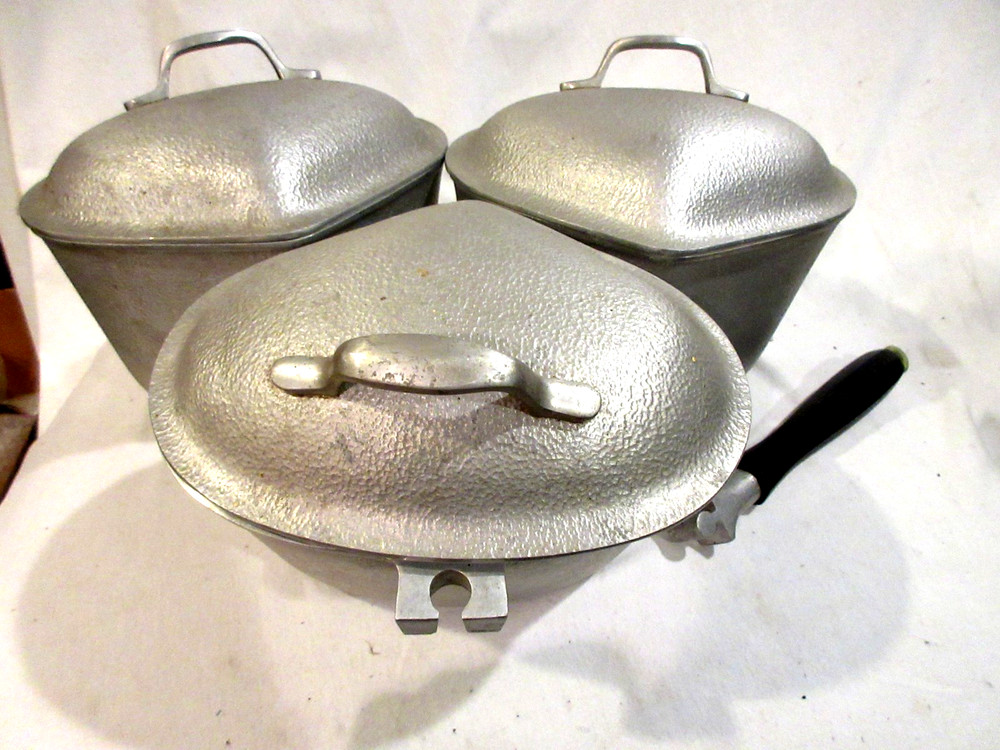 3-Silverseal Cookware Heart Shape/Triangular Aluminum Pots w/1-Handle