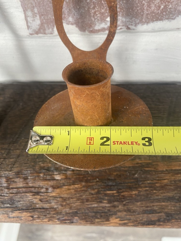 2 Rustic Candle Sconces Primitive Industrial Rough Texture Steampunk 11in. Rare