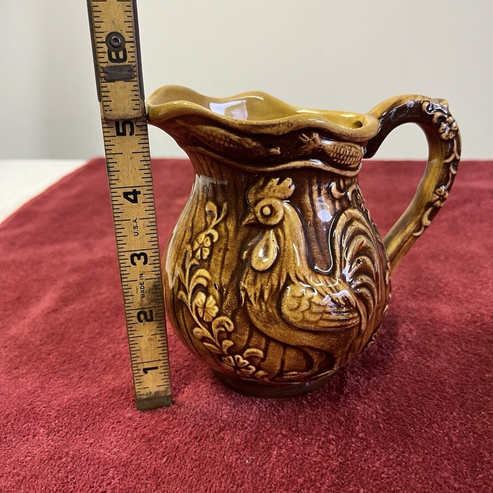 Creamer With Rooster And Corn Cob