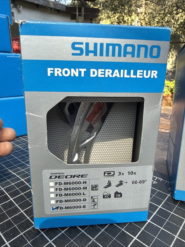 Shimano Deore FD-M6000-E 10-Speed Triple Side-Swing Front-Pull E-Type Front Dera