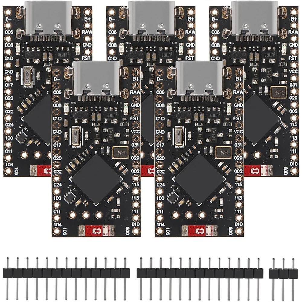 Pro Micro Bluetooth Type-C Development Board, NRF52840 for -IDE, 5 Pack C3G3