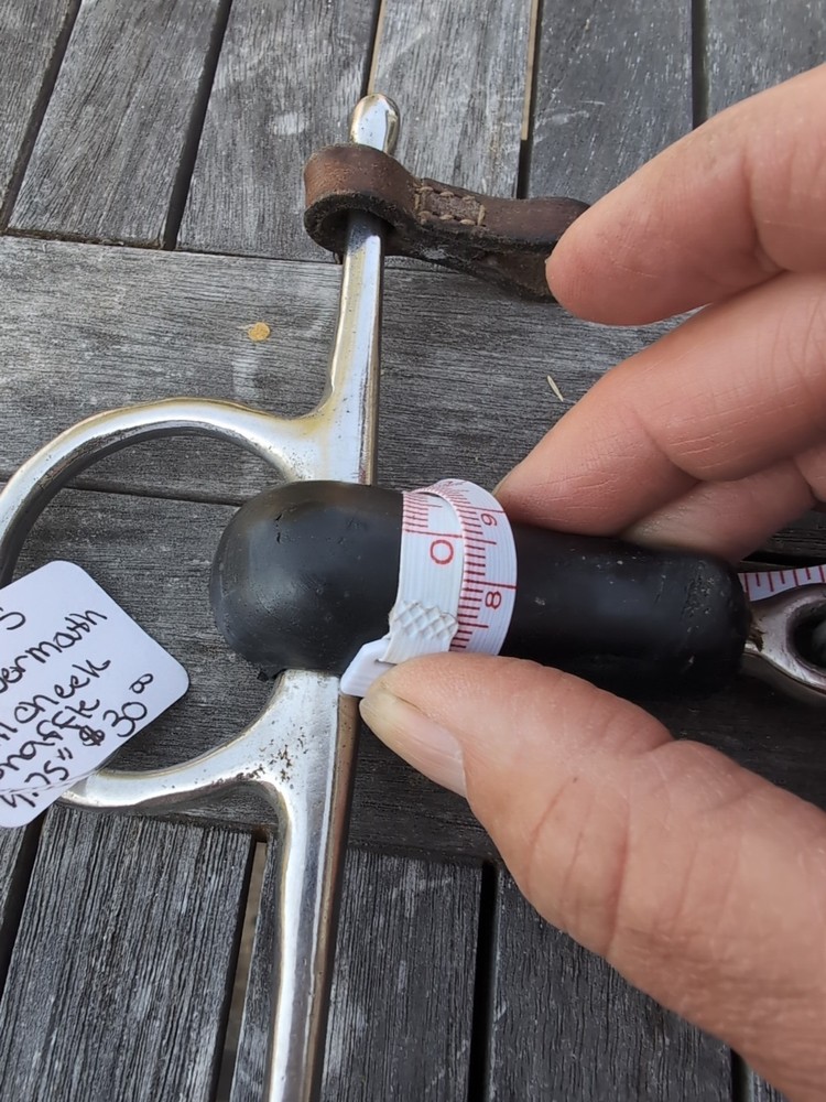 Full Cheek Rubber Mouthed Snaffle, 4.75 Inch