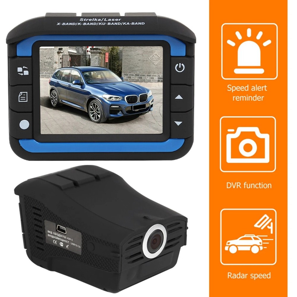 Dash Camera DVR Recorder Radar Detector Night Vision G-sensor 720P Car System