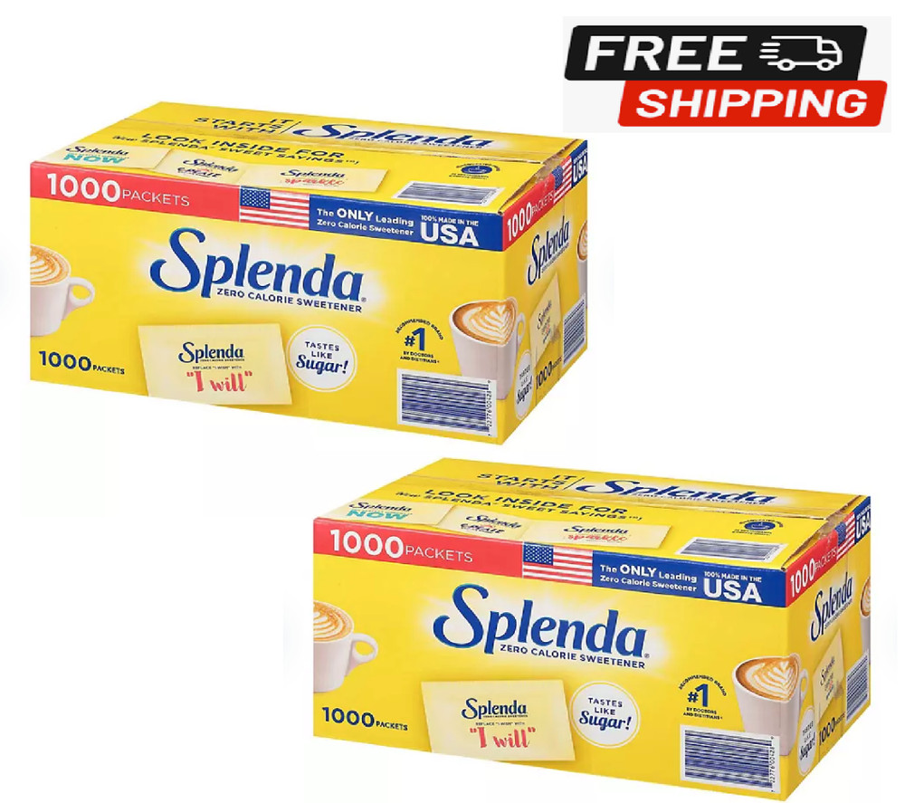 2-PACK Splenda Zero Calorie Sweetener Packets (1,000 ct.)
