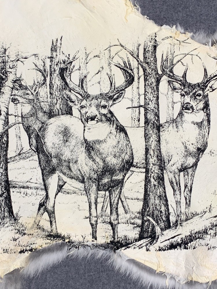 Printed Rabbit Pelt: Deer