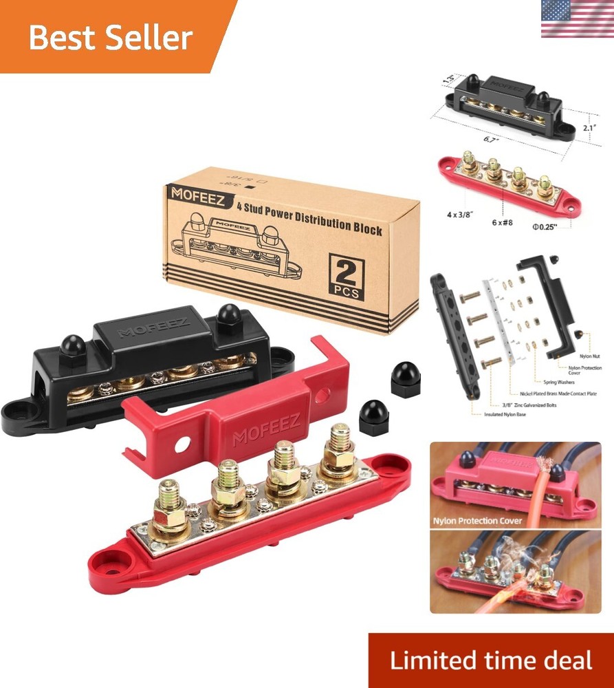 Premium 250A Bus Bar with 6 Screw Terminals - Safe Power Distribution Solution