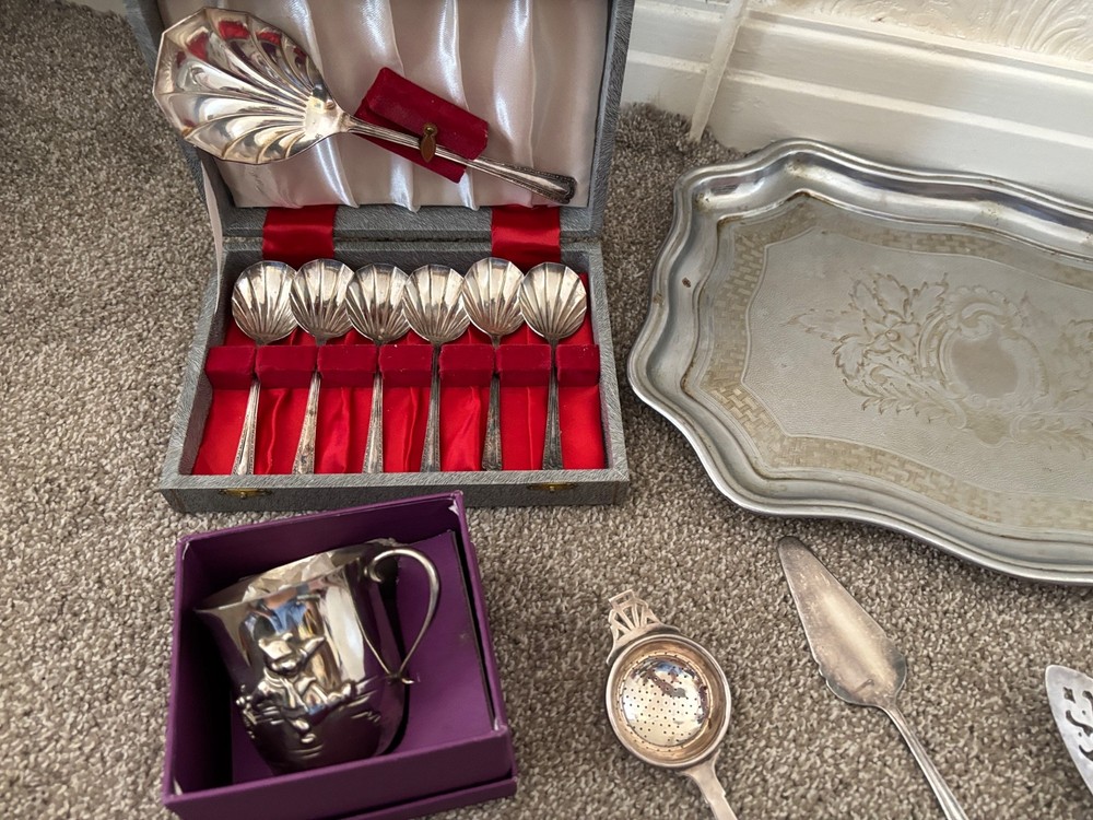 Vintage Joblot Silver Plate Items Bundle Silver Plated