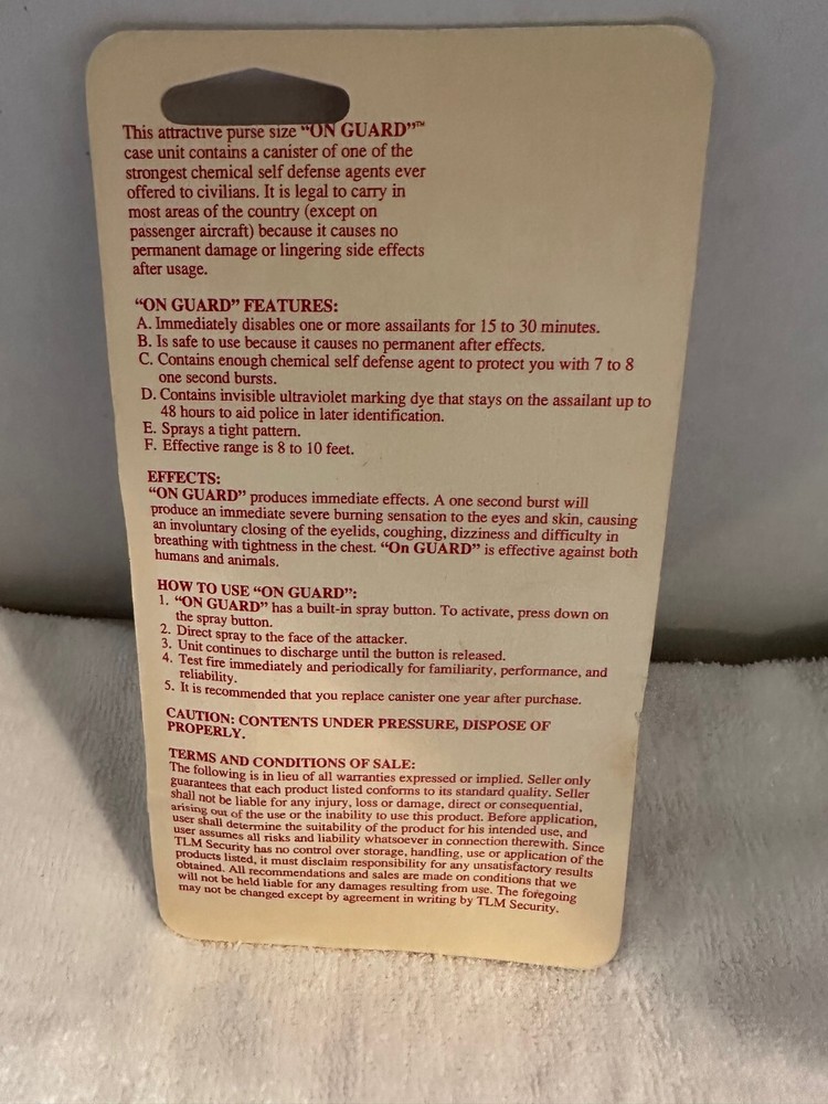 On Guard Self Defense Spray by TLM Security