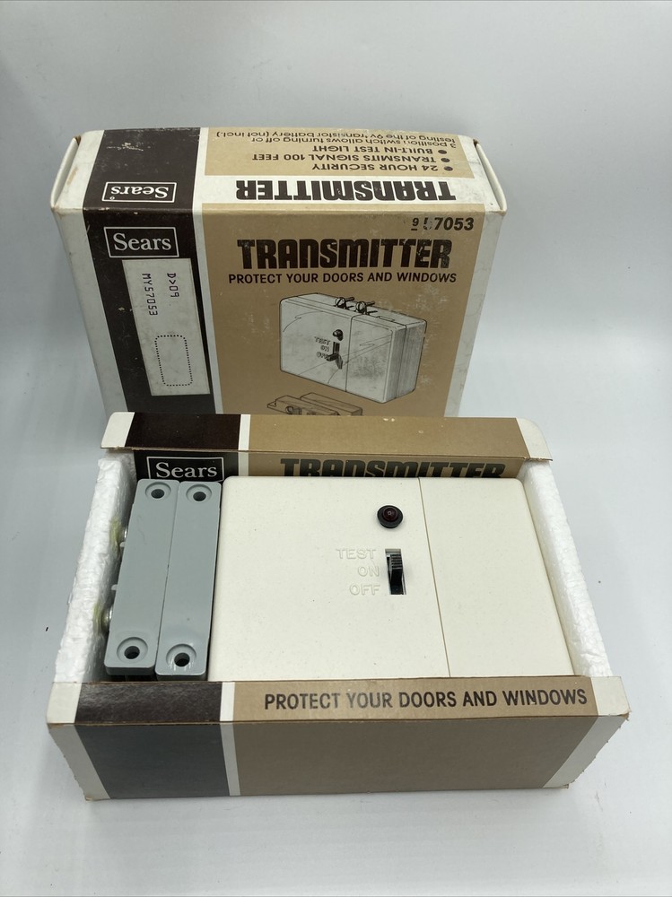 NOS Vintage New Sears Security System Transmitter Model 957053 Doors & Windows