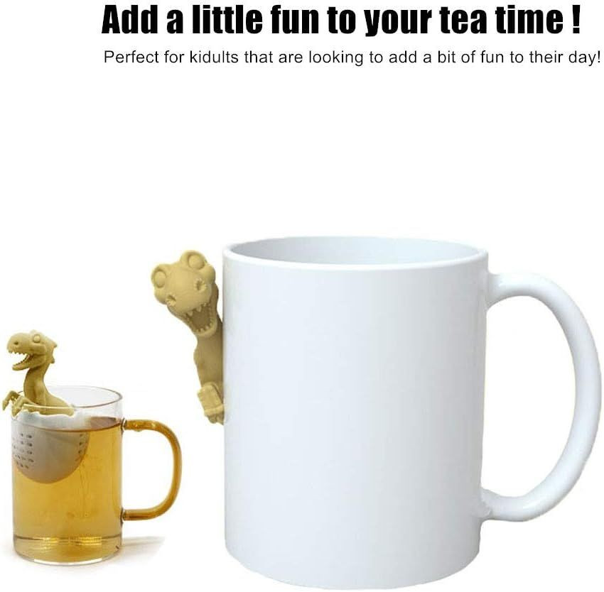 Tea Infuser,Dinosaur & eggshell Filter Diffuser Loose Silicone Strainer...