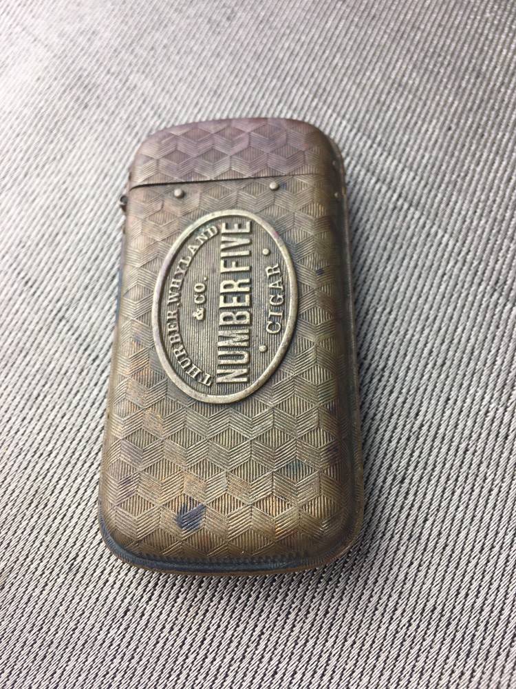 Thurber Whyland & Co Number Five Cigar Match Safe Antique Original RARE