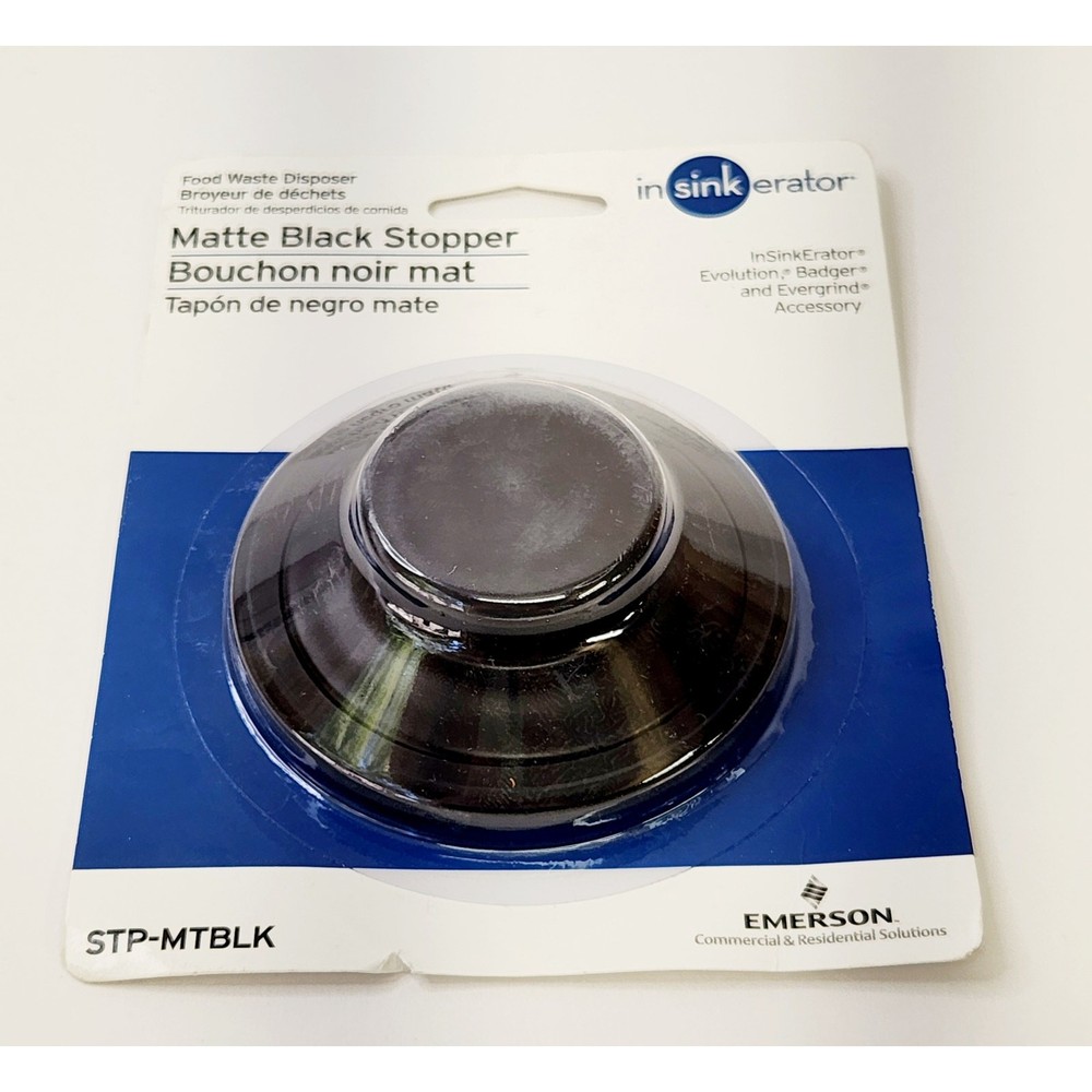 InSinkErator STP-MTBLK Stopper for InSinkErator Garbage Disposal - Matte Black