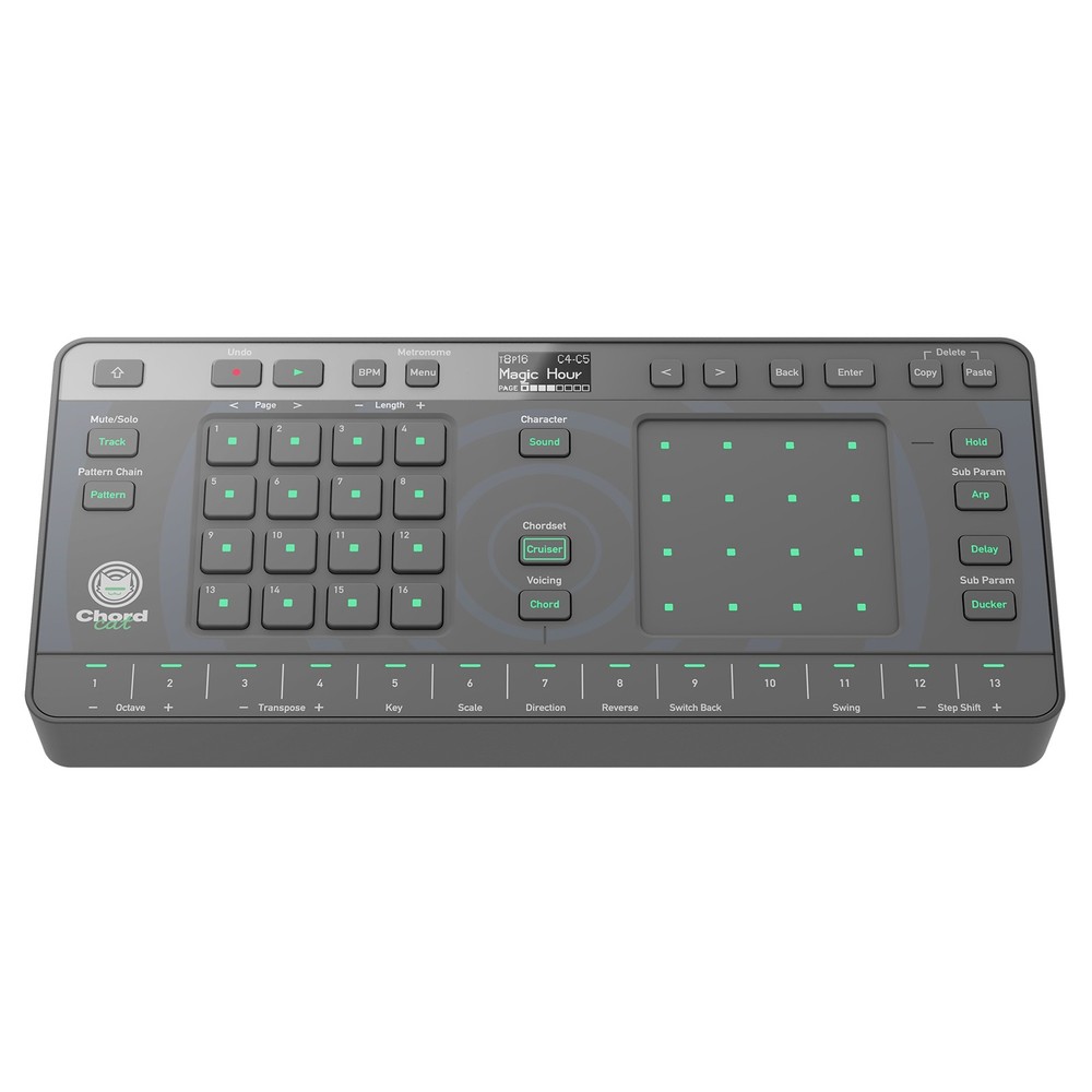 AlphaTheta CHORDCAT 8-Track Portable Groovebox Controller w Case