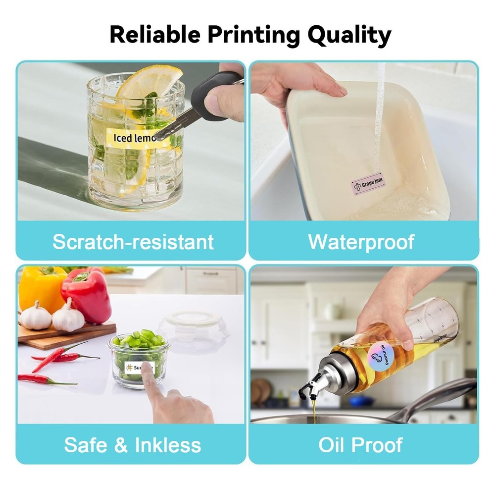 Label Maker Machine Portable Label Printer with Multiple Templates Wireless B...