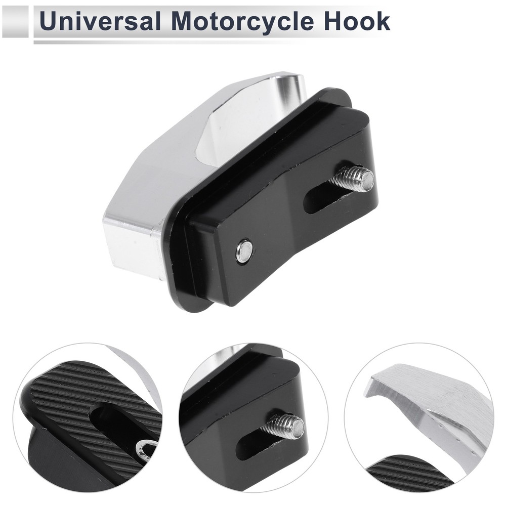 Alluper Alloy Rectangular Hook for Mini For Motorcycle 1 Set Silver Ton