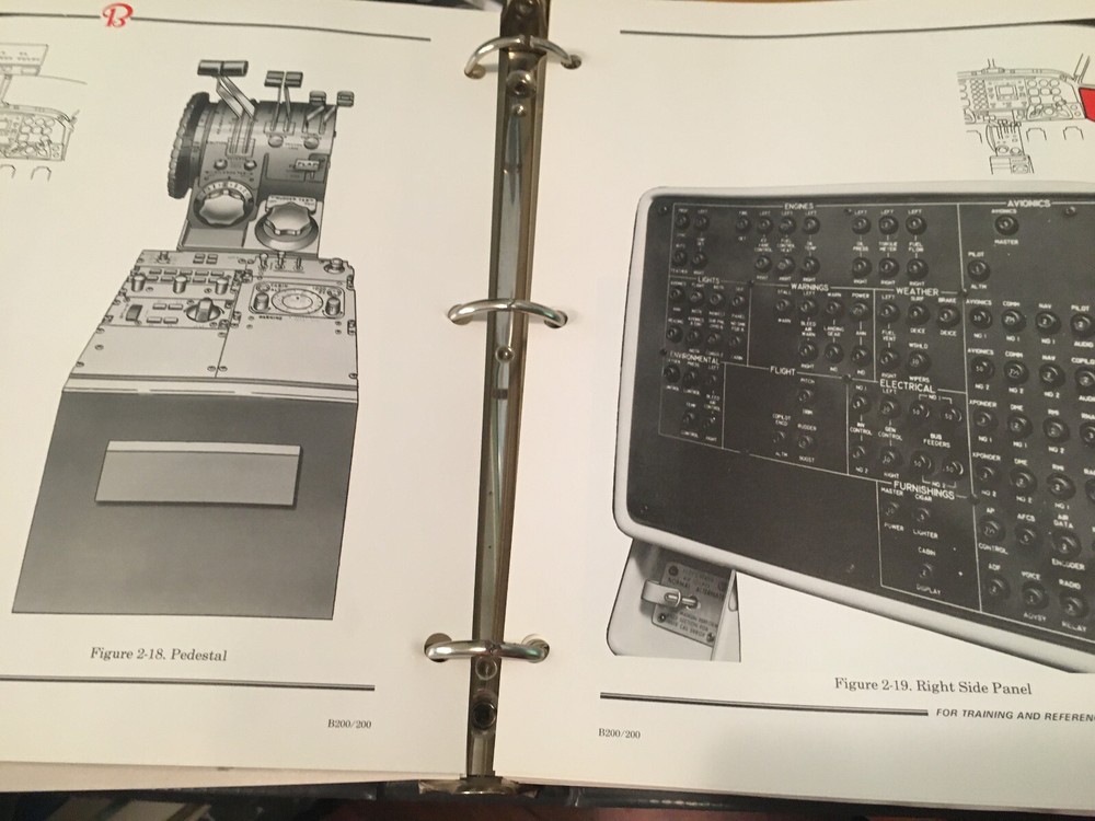 BeechTraining Center Super King Air B200/200 Pilot Training Workbook Manual