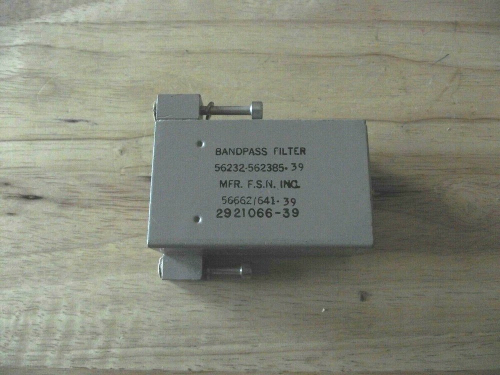 MFR. F.S.N. INC. BANDPASS FILTER.