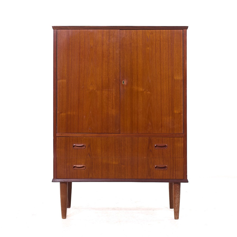 Arne Vodder Style Mid Century Danish Teak Armoire