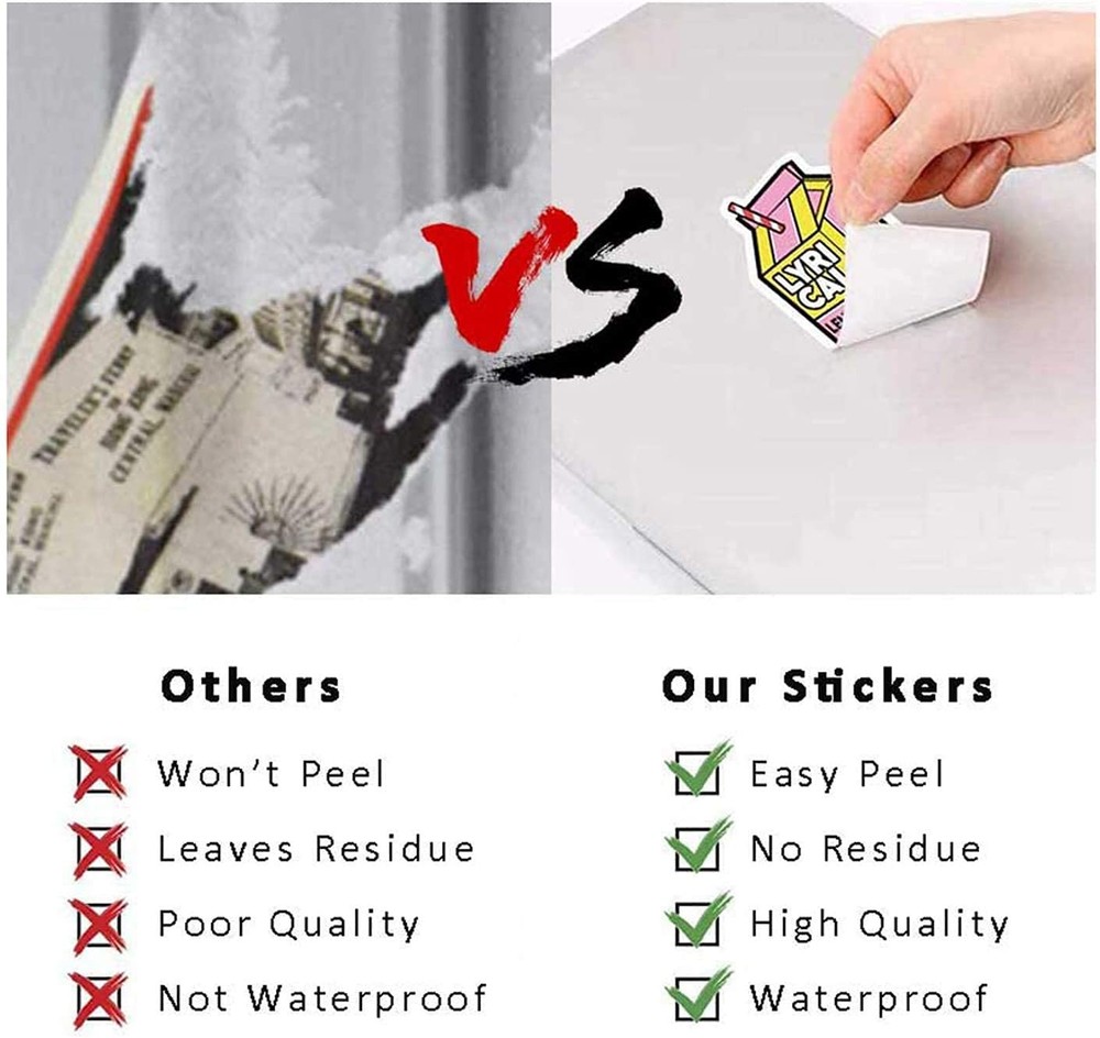 Aowplc 100 Pcs Natural Sciences Stickers Pack, Physics, Chemistry, Multicolor