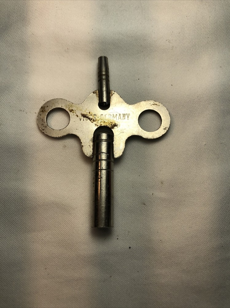 DOUBLE SIDED CLOCK WINDING KEY WEST GERMANY