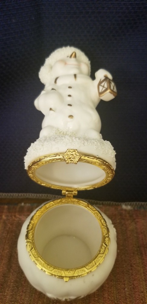 International Bazaar - Ceramic Snowman Keepsake Box