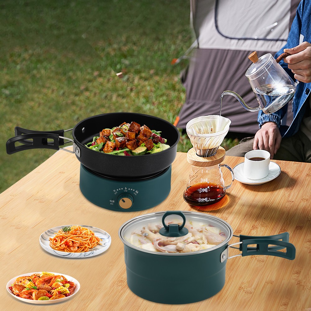 1.6L Multi-functional Split Electric Hot Pot Temperature Adjustable Nonstick Pan