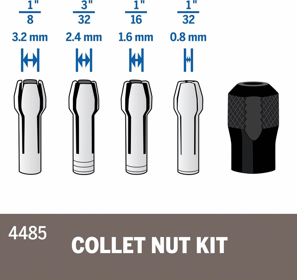 4485 Quick Change Rotary Tool Collet Nut Set Medium