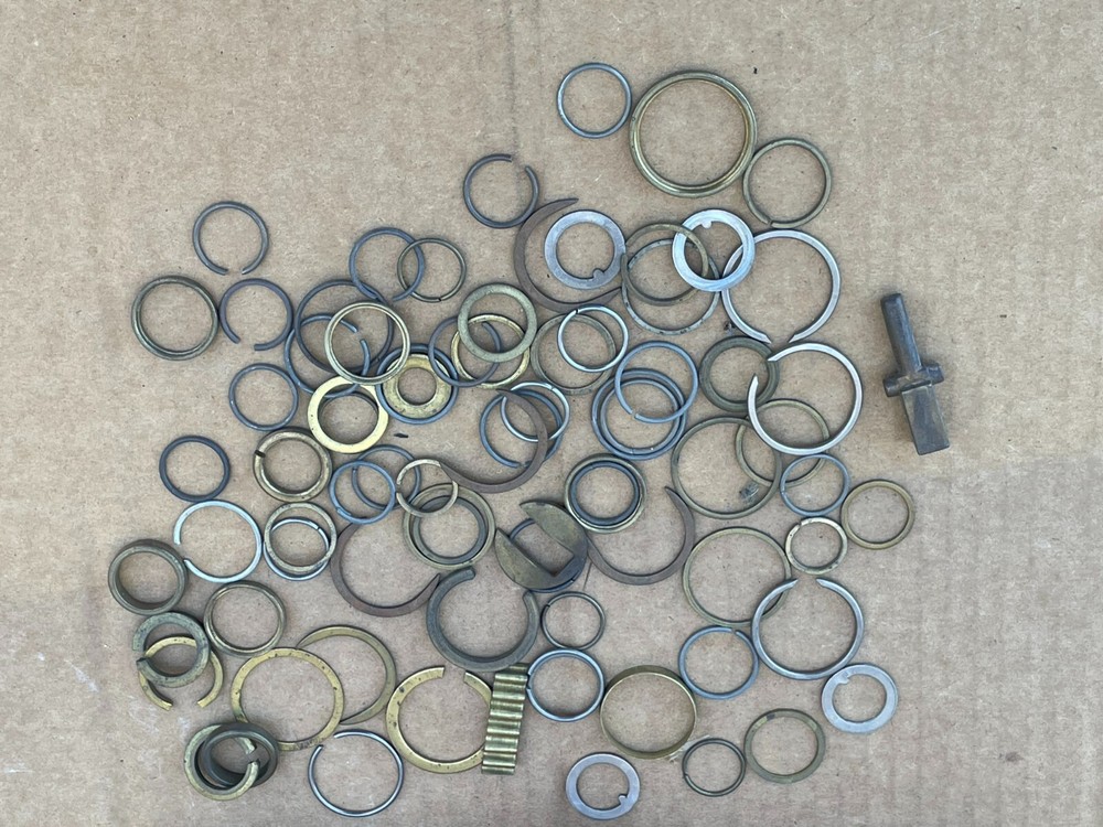 Vintage Metal Toolbox with/ 80 Assorted Washers