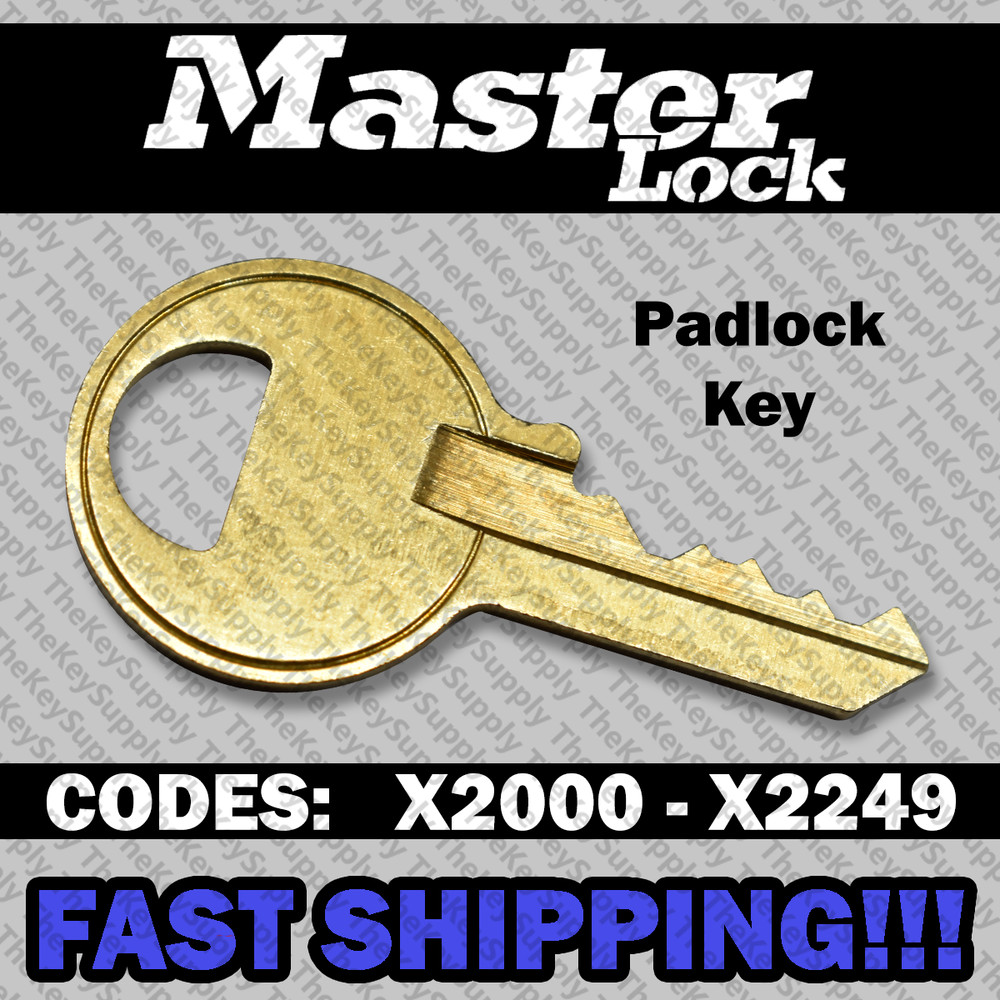 Master Lock Padlock Replacement Key Cut to Your Code X2000 - X2249