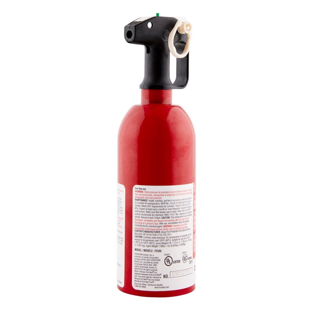 First Alert Pull Pin & Lever Discharge Fire Extinguisher 2 lbs. for Auto (Pack o
